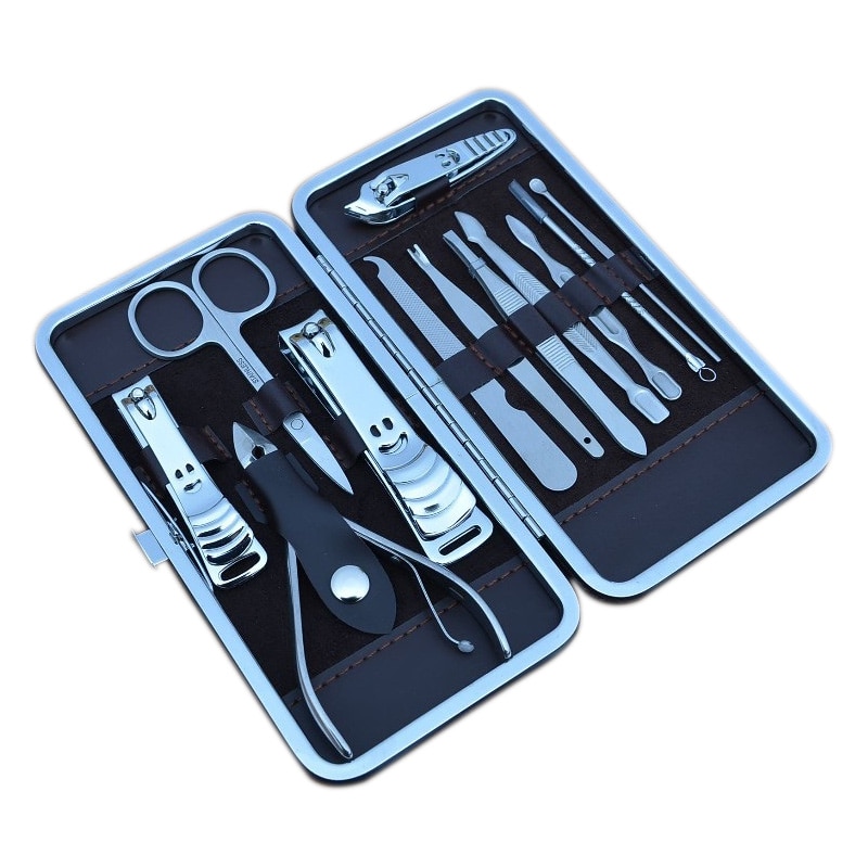 Professional Manicure Set Stainless Steel Manicure Pedicure Set Case Nails Clipper Kit Travel Home Nail Care Tools
