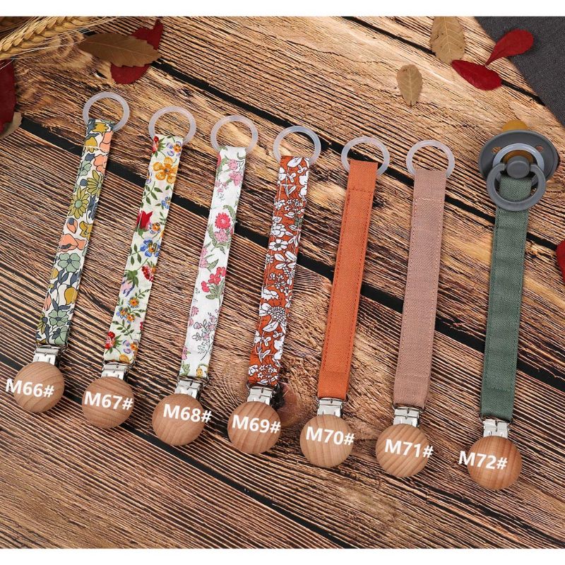 Cotton Linen Baby Pacifier Chain Clip Soother Nipple Holder Clasps Dummy Attache Bebe Feeding Dropship