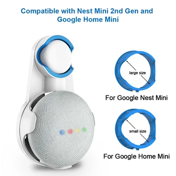 Portable Outlet Wall Mount Holder Cord Bracket For Google Home Nest Mini Voice Assistant Plug In Kitchen Bedroom Audio Stand