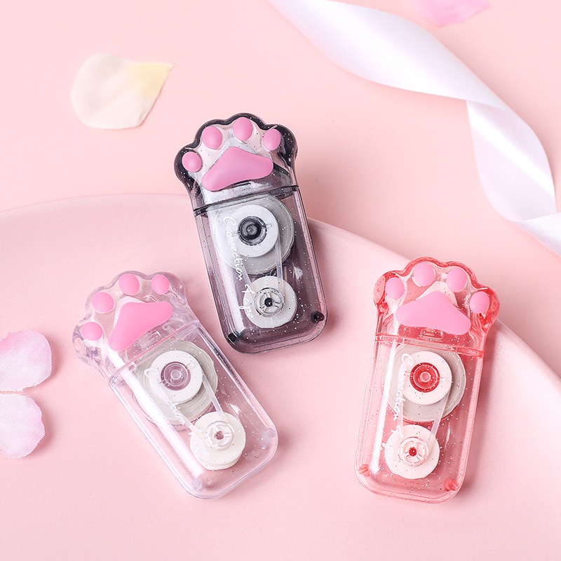 5mm * 6m White Out Cute Cat Claw Correction Tape Pen School Office Supplies Stationery