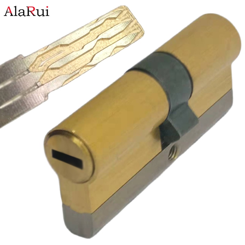 AlaRui Door Lock Cylinder 12pcs Keys Float 9mm Cam Slide Blade Core Anti Violence Technical Custom Same Key Open Double Clutch
