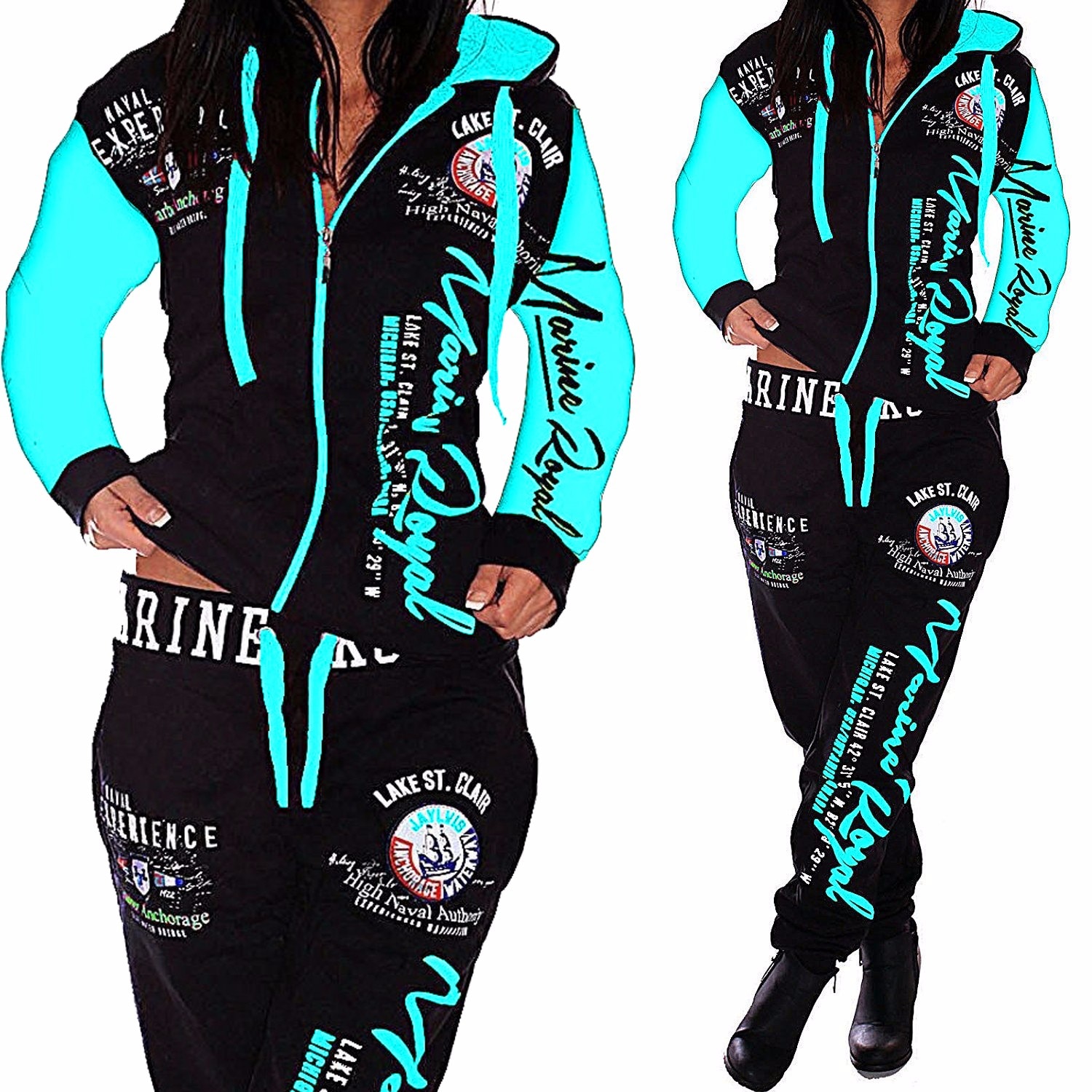 ZOGAA 2019 New Women's Sets Clothes Hoodies Pants 2 Piece Set Warm Ladies Printed Women Outfits Matching Suit Women Tracksu
