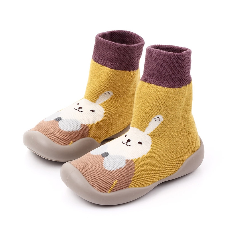 Infant Baby Socks Warm Booties Sock With Rubber Soles For Newborn Baby Girl Boy Socks Winter Sock Terry Sliper F126