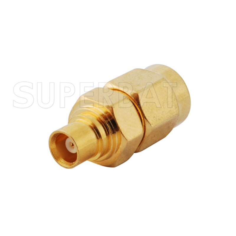 Superbat 5pcs SMA-MCX Adapter RP-SMA Male to MCX Female Straight RF Coaxial Connector
