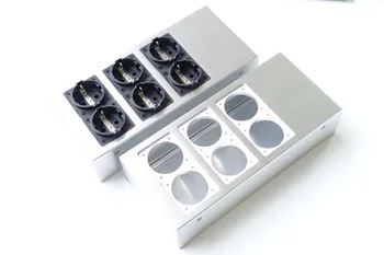 Full aluminum HIFI EU power case European standard power socket chassis HiFi DIY box