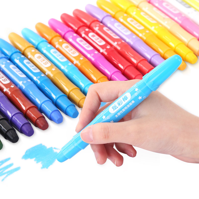12-60 colors/SET Deli 72076 Rotating oil painting stick crayon Painting pen artist drawing pen kit set
