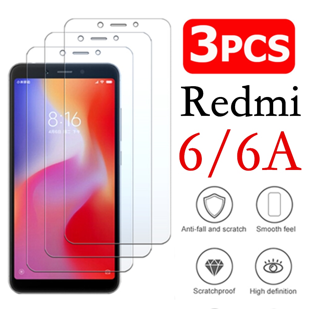 resmi 6a armored protective glass on for xiaomi redmi 6 a 8 9a 8a 7a tempered glas ksiomi redmi6a a6 screen protector tremp film