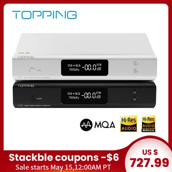TOPPING D90 MQA AK4499 AK4118 Full Balanced DAC Bluetooth 5.0 DSD512 Hi-Res Decoder