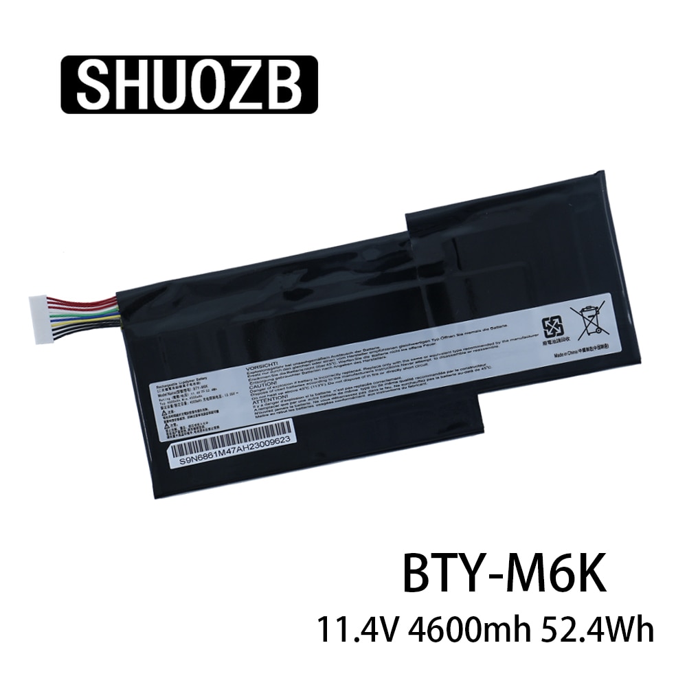 New BTY-M6K Laptop Battery For MSI MS-17B4 MS-16K3 GS63VR-7RG GF63 Thin 8RD 8RD-031TH 8RC GF75 Thin 3RD 8RC 9SC GF65 Thin 9SE/SX