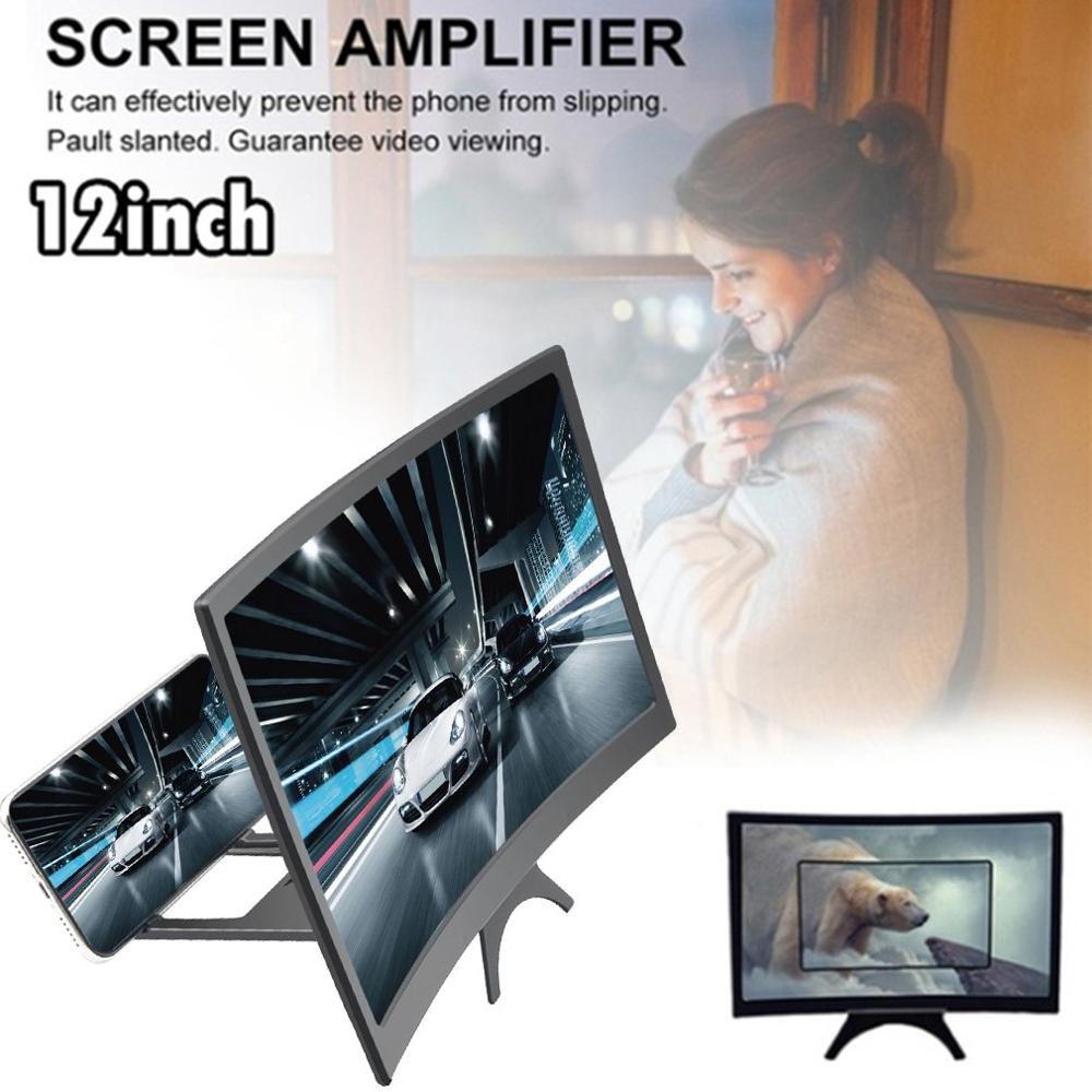 12 Inches 3D Hd Mobile Phone Screen Magnifier Movie Video Amplifier Holder Enlarger Screen Smart Phones Magnifying Bracket ABS