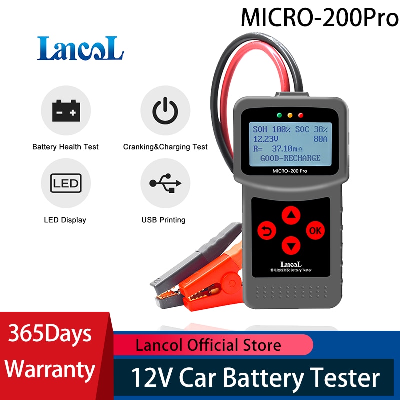 Lancol Micro200Pro 12v Battery Capacity Tester Car Battery Tester For Garage workshop Auto Tools Mechanical