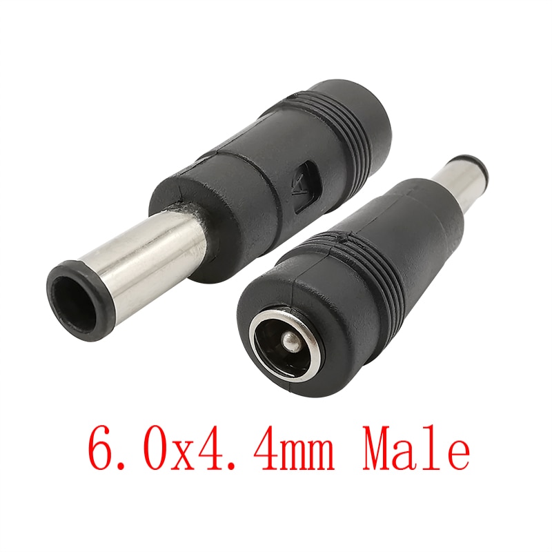 DC Power 5.5x2.1mm Female to 6.0x4.4mm Male Connector DC Power Plug Jack Adapter for Laptop Charging