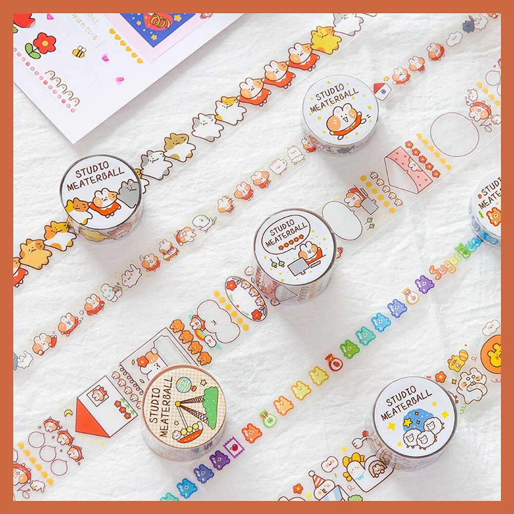 1set/1lot Washi Masking Tapes Cute cat Decorative Adhesive Scrapbooking DIY Paper Japanese Stickers 2m