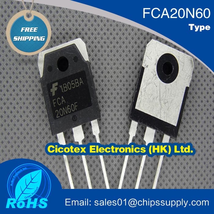 5pcs/lot FCA20N60F TO-3P field effect transistor 20a600v npn