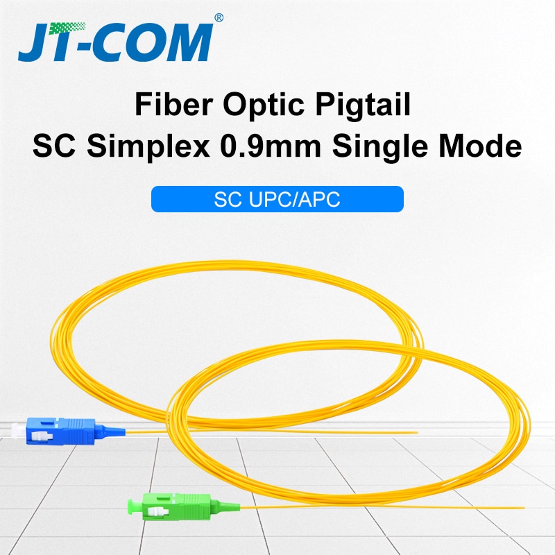20/50/100/200PCS SC APC Fiber Optic Pigtail Simplex 0.9mm 9/125 Single Mode 1 core SC UPC Optical Fiber Pigtail 1.5M