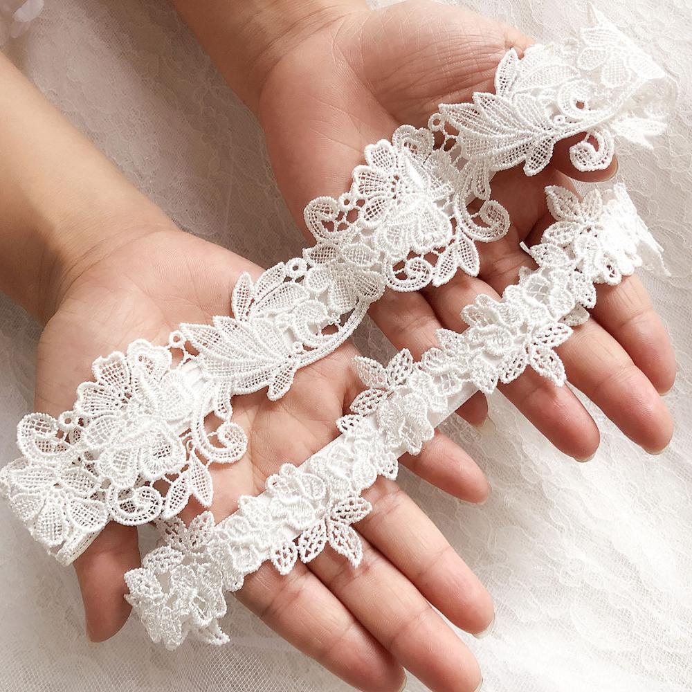 2pcs/set Wedding Garters Lace Embroidery Floral Sexy Garters for Women/Bride Thigh Ring Bridal Elastic Leg Garter
