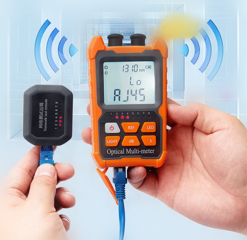 Mini 4 in1 Optical Power Meter FTTH Visual Fault Locator 5km Network Cable test optical fiber tester 15km VFL