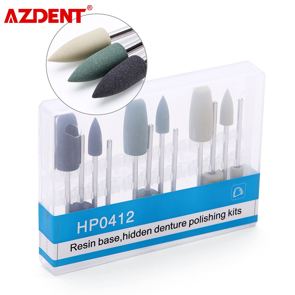 Dental HP0412 Porcelain Teeth Polishing Kit for Low Speed Handpiece Tools Simple Polishing Restoration Kit for Porcelain