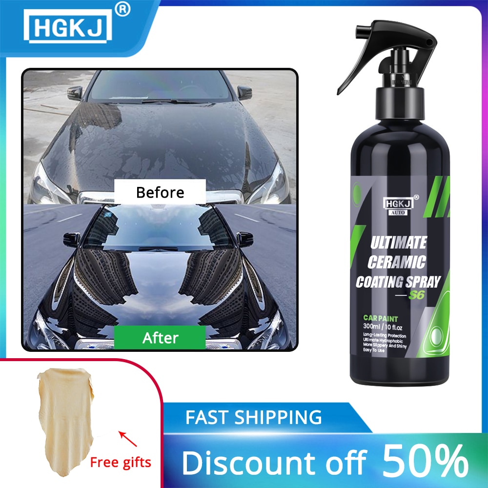 S6 Ceramic Car Coating Paint Care 50/100/300ml Polishing Paste Nano Products Hydrophobic Quick Coat Liquid Wax Car Kit HGKJ