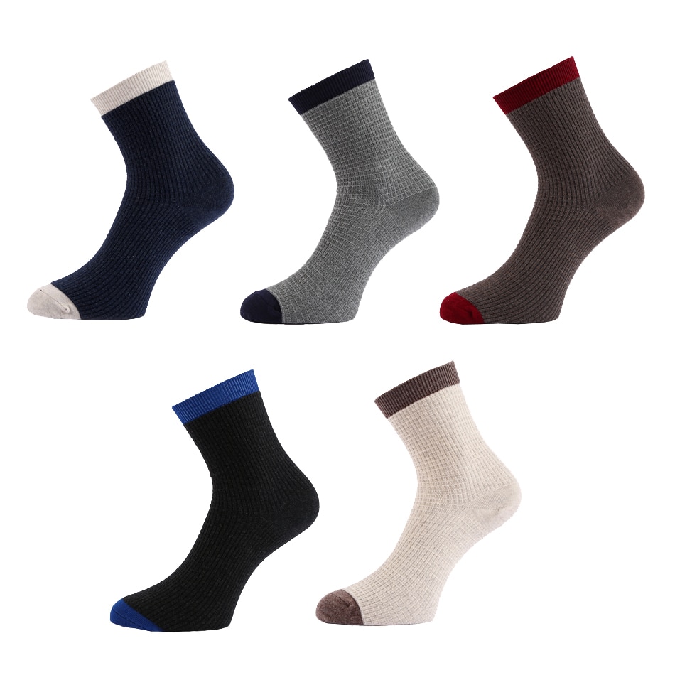 New Men's Cotton Socks New Casual Fashion Socks Men Business Anti-Bacterial Deodorant Breatheable Man Crew Sock Size 39-45 