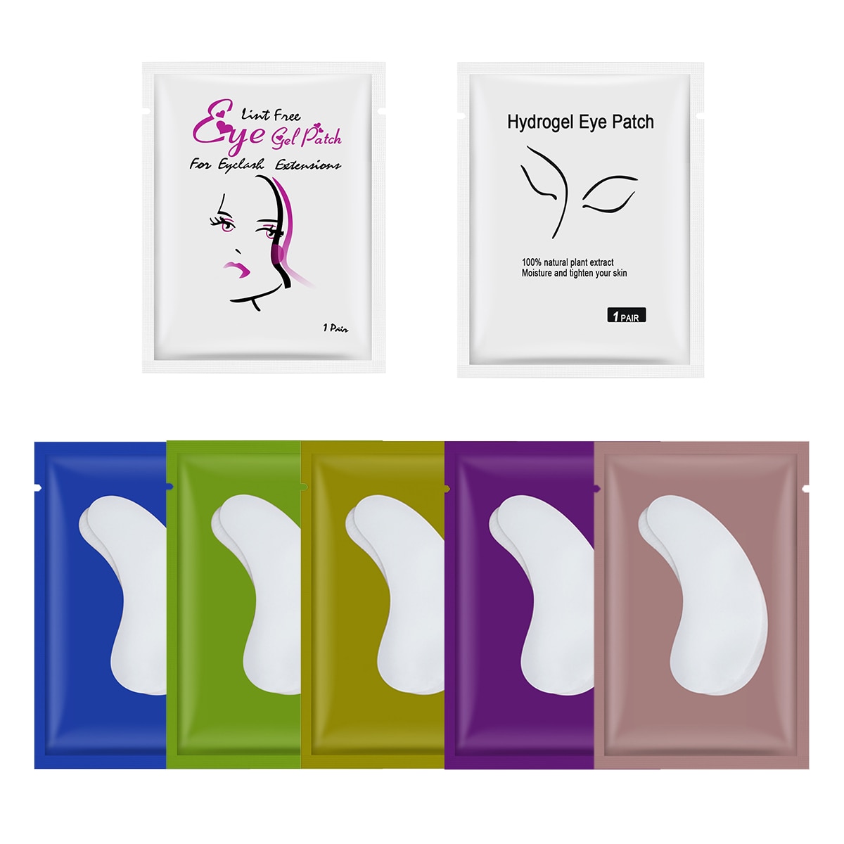 500/1000 Pairs Eyelash Patch Eyelash Pads For Eyelash Under Eye Patch Eyelash Extension Gel Eye Pads for Eyelash Extensions