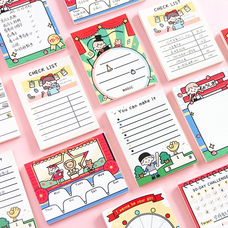 1set/lot Memo Pads Sticky Notes Variety of small show Paper diary Scrapbooking Stickers Office School stationery Notepad