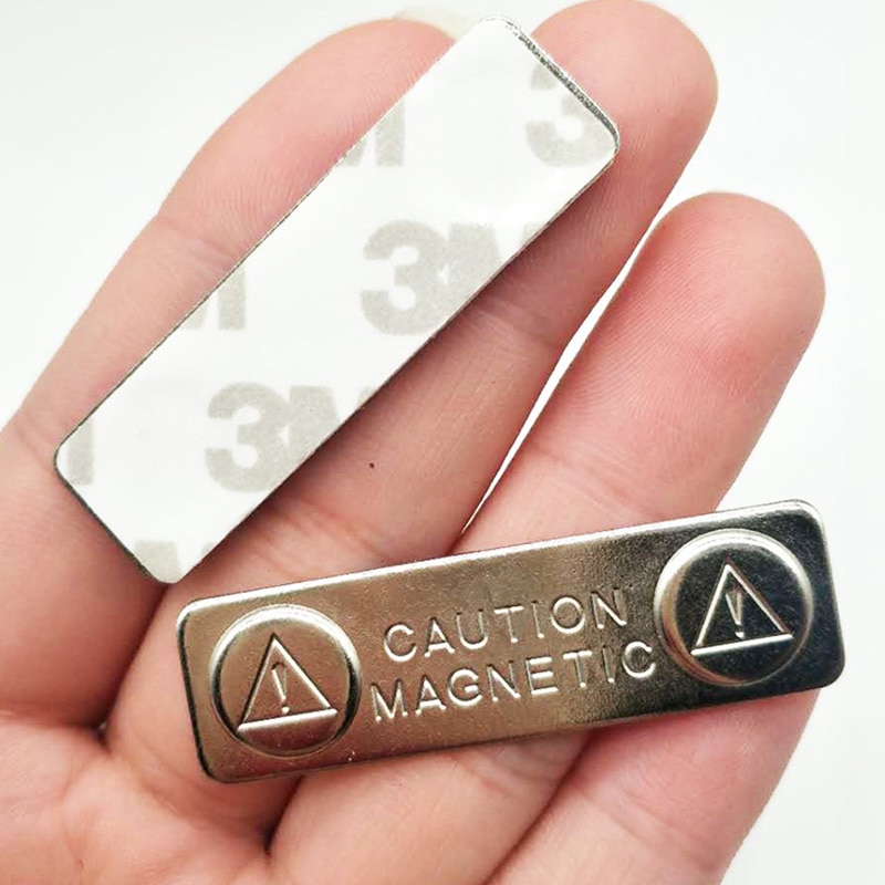 New 10pcs Strong Magnetic Name Tags Badge Metal Fastener ID Card Durable Attachment Holder SCI88