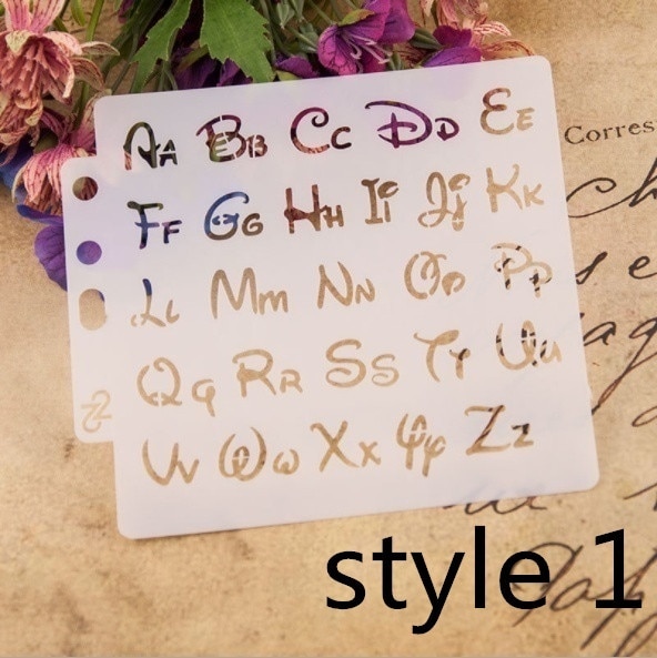 13* 13cm Alphabet Letters DIY Stencils Painting Scrapbook Coloring Embossing Album Decorative Paper Card Template