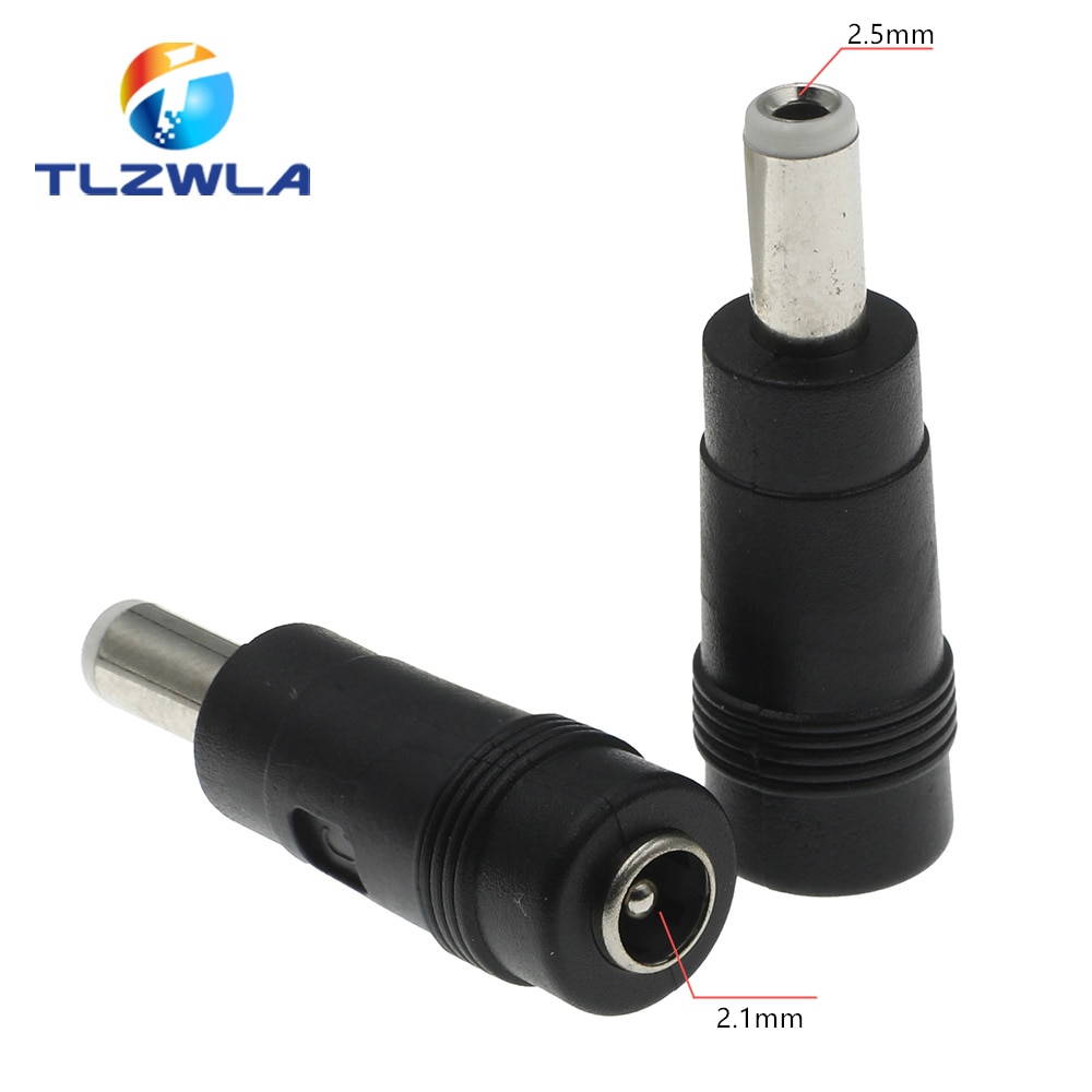 10PCS Connector For Dc Power Adapter Connector Plug Conversion Head Jack Female Socket 5.5*2.1mm Turn To Male 5.5*2.5mm