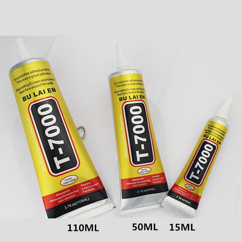 50ML T7000 Black Super Liquid Glue Rhinestone DIY Phone Screen Glass Frame Sealant Multipurpose Adhesive Epoxy Resin Nail Gel