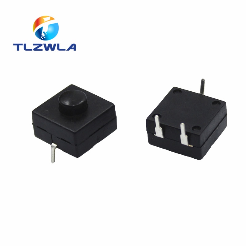 10PCS Double Row Vertical LED Flashlight Switch 3Pins ON-ON-OFF 12*12 213BS
