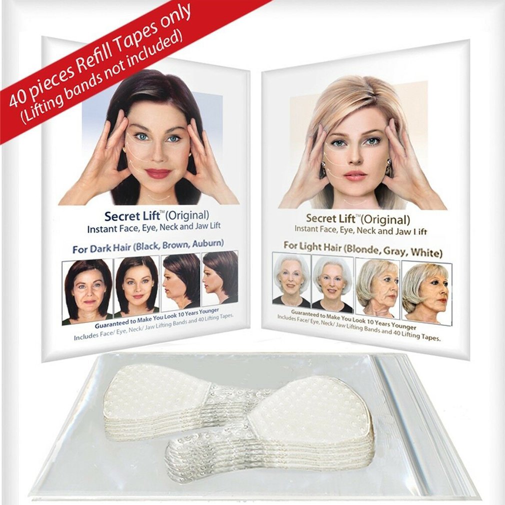 40Pcs/Set V Face Shape Thin Face Invisible Facial Stickers Facial Line V-Shape Face Adhesive Tape Face Lift Up Tools Skin Care