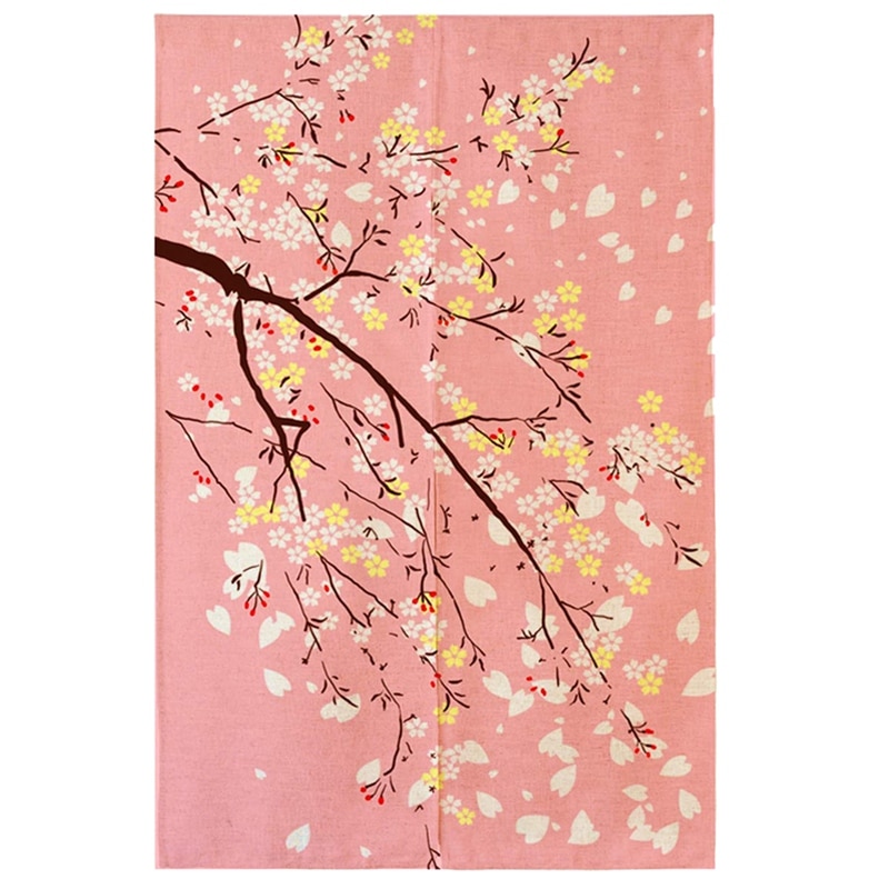 Japan Beimen Road Shower Curtain Cherry Blossom Japanese Fabric Printing Curtain Tapestry Promotion