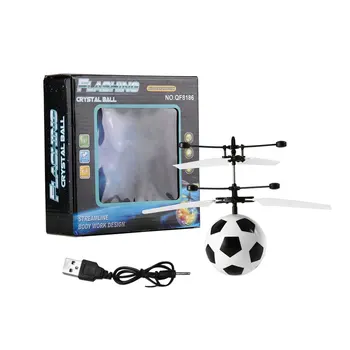 Light Weight Infrared Induction Flying Flash Disco Magic LED Football Stage Lamp Helicopter Children Toy Gift for Kids
