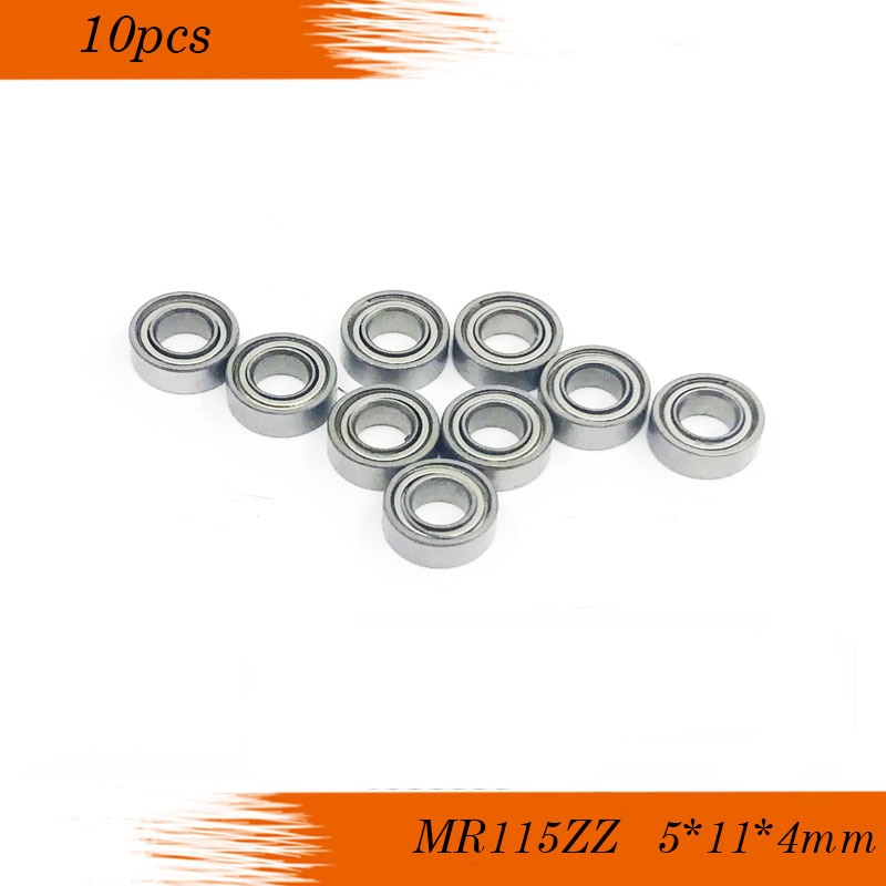 10Pcs MR115-2Z MR115ZZ MR115 zz 638/5ZZ L-1150ZZY04 Deep Groove Ball Bearings 5 x 11 x 4mm High Quality