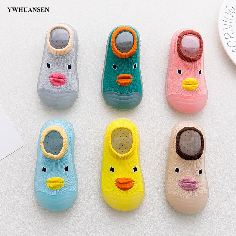 YWHUANSEN 6 to 36M Spring Summer Baby Socks With Soft Rubber Soles Toddler Indoor Steps Anti-slip Cute Cartoon Kids Floor Socks