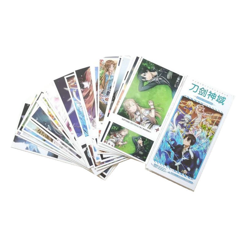 1660pcs/Box Sword Art Online Postcards Anime Post Card Message Card Gift Card