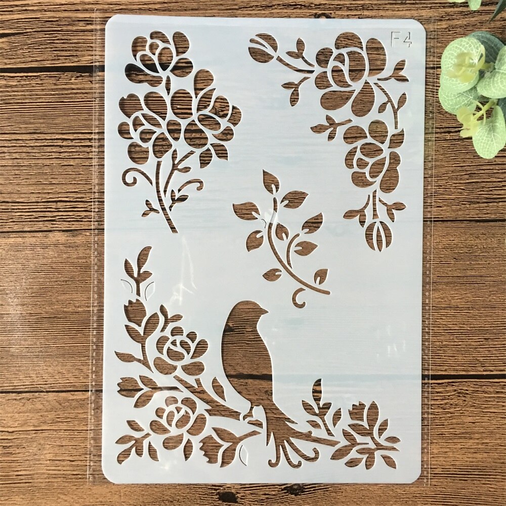 26*17cm Bird on Tree DIY Layering Stencils Wall Painting Scrapbook Coloring Embossing Album Decorative Card Template