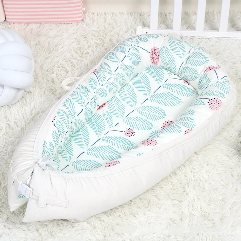 80*50cm New American Baby Cribs Neonatal Uterus Kids Bed Cotton Children Bed Detachable Baby Nest Portable Bed