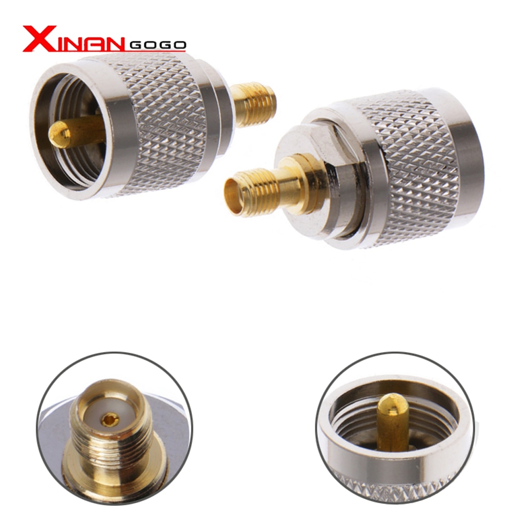 1pcs RF Coaxial UHF Male to SMA Female Adapter SMA to SO239 PL259 Connector