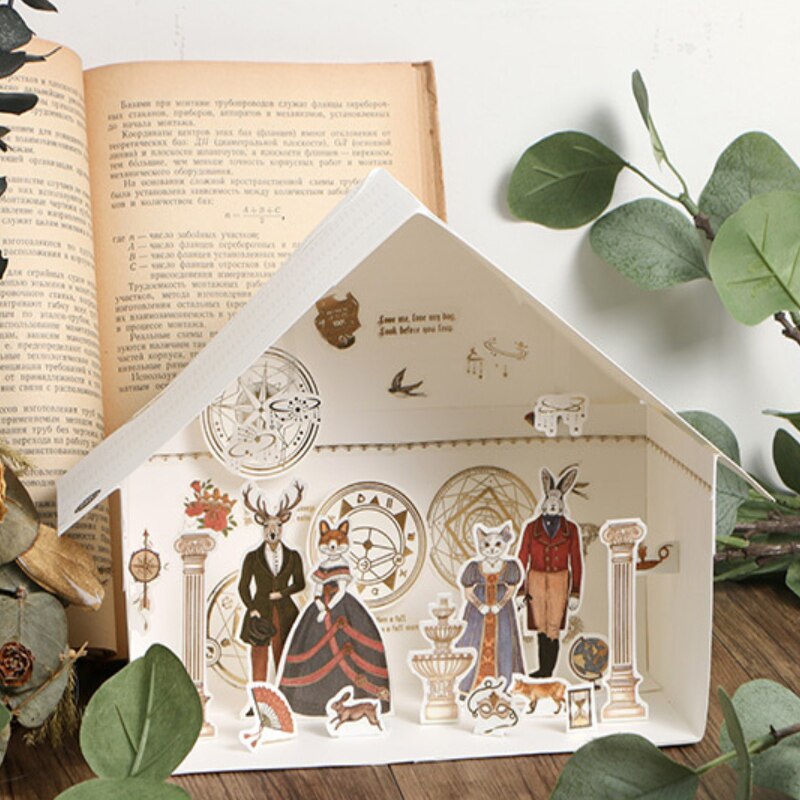 1pcs/lot New Animal Label Serie Adhesive DIY Scrapbooking Sticker Diary Journal Stickers