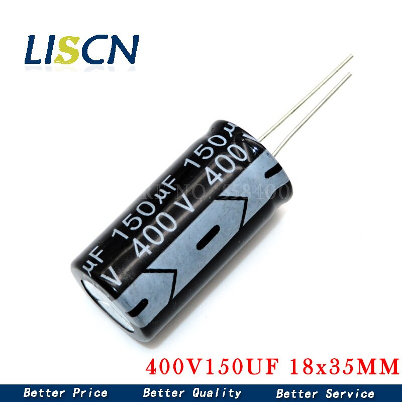 2PCS 400V 150UF 18*35mm 150UF 400V 18*35 Aluminum electrolytic capacitor