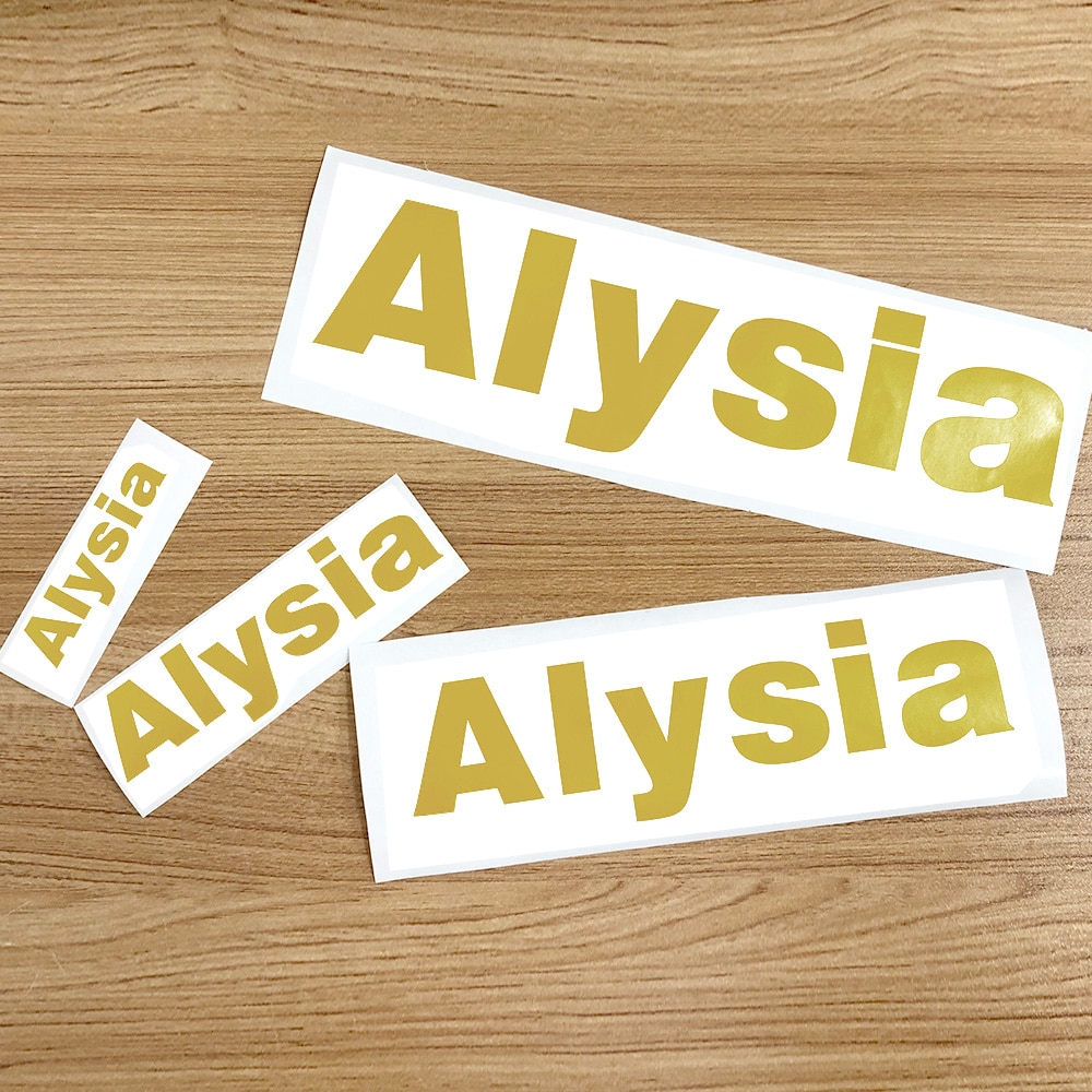 1Pcs Golden Vinyl Custom Name Cuting Sticker Personalised PVC Name Label Waterproof Tags For Water Bottle Lanch Box Room Door