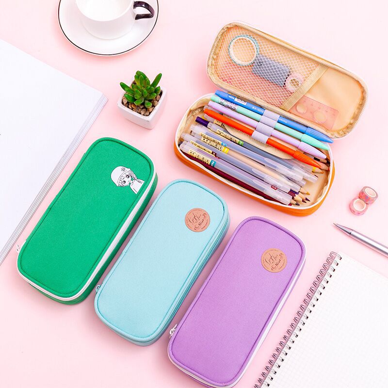 New creative candy color large capacity pencil case multi function pencil case