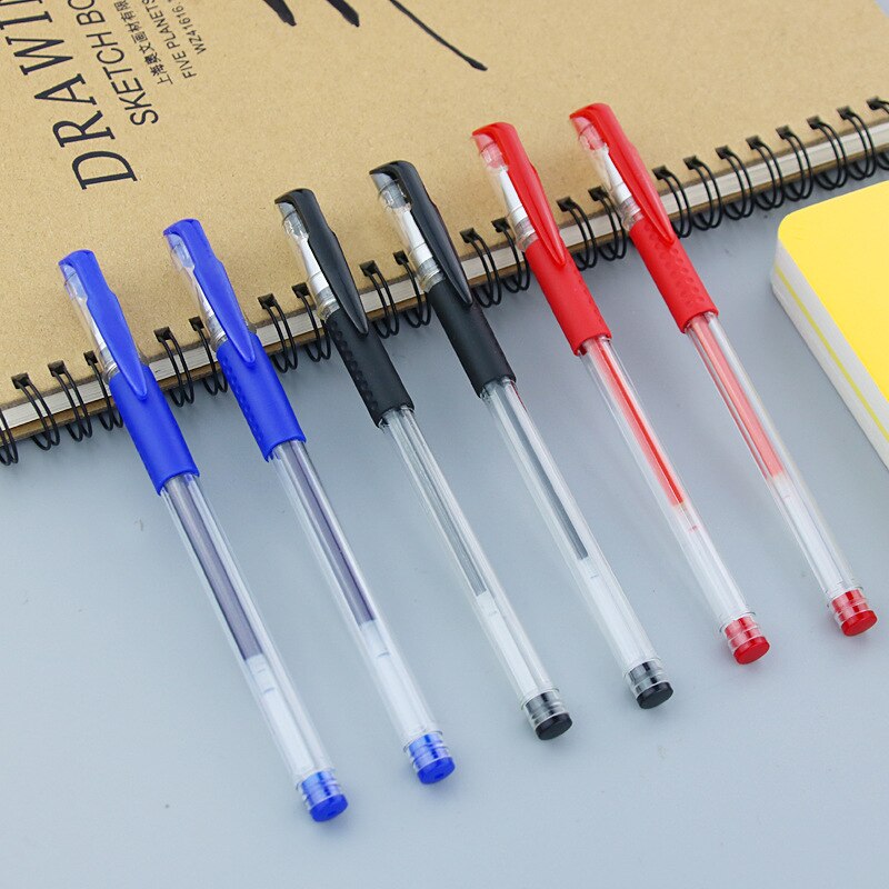 10 Pcs European standard neutral pen 0.5mm bullet head carbon water-based pen signature pen school office stationery