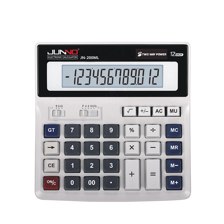 12 digit solar dual energy electronic calculator business office large calculator