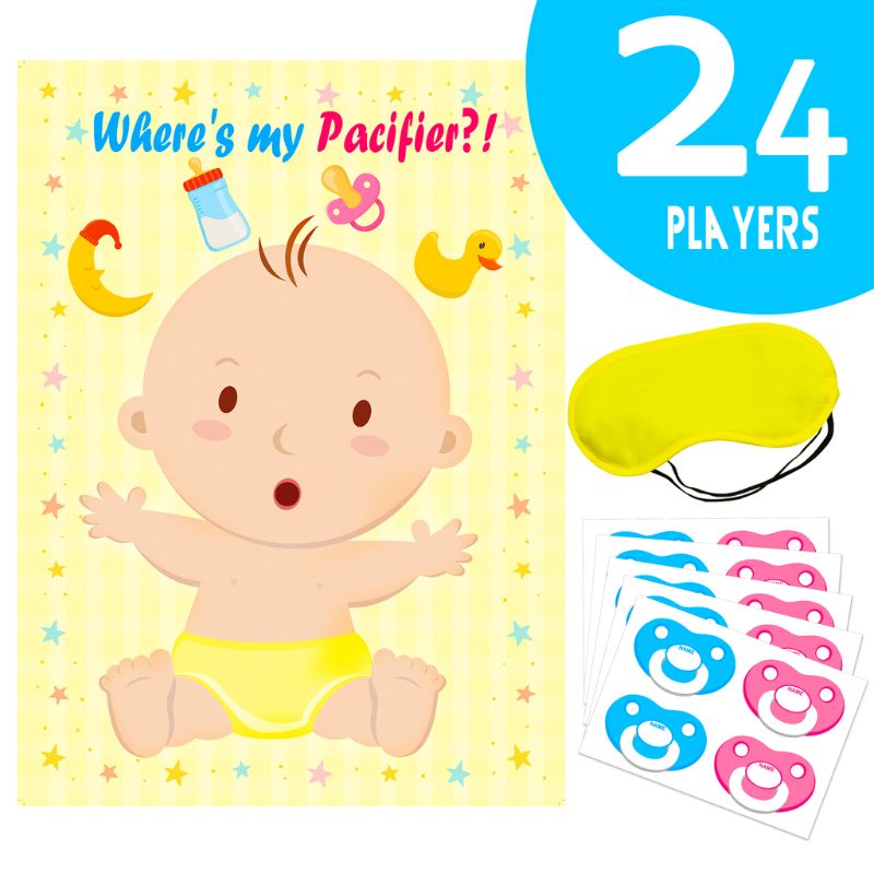 Baby Shower Games Pin The Dummy on The Baby Game Baby Shower Party Favors Game