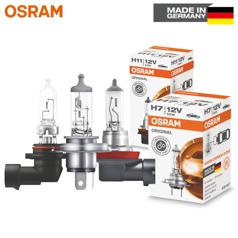 OSRAM H1 H3 H4 H7 H11 9005 9006 Original Lamp White Headlight H8 H9 H16 HB3 HB4 Fog Lamp Car Halogen Bulb Made in Germany (1pc)