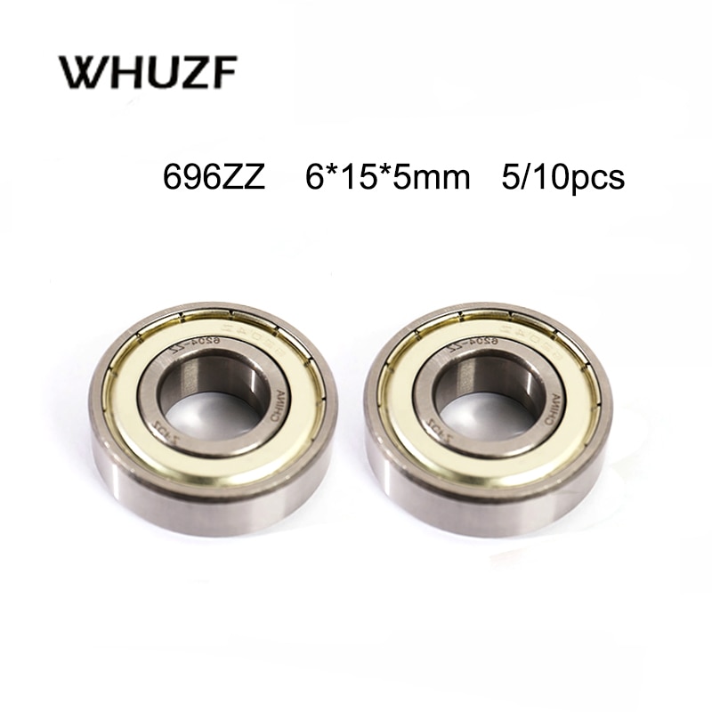 696ZZ 6*15*5(mm) 5/10pieces bearing free shipping ABEC-1 bearings 10pcs metal Sealed Bearing 696 696Z 696ZZ chrome steel bearing