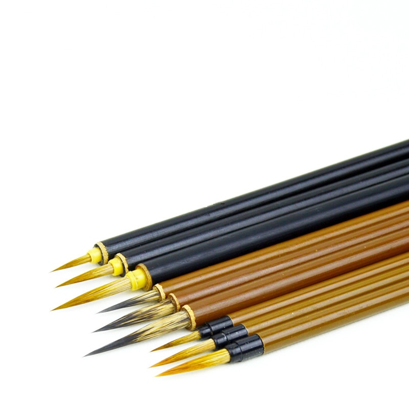 Mouse Whisker Meticulous Painting Brush Scriptliner Art Brush Weasel Hair Writing Brushes Freehand Watercolor Painting Brushes
